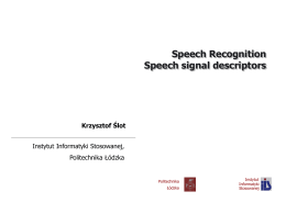 Speech signal representation