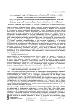interpretacja pkt 7 sekcji 8.5.1 Wytycznych w zakresie