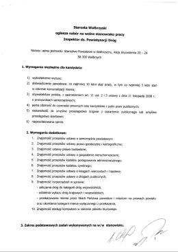 Inspektor ds. Powiatyzacji Dr&oacute;g