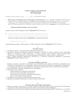 UMOWA NABYCIA MATERIAŁÓW BUDOWLANYCH Nl` ll /EM / 2015