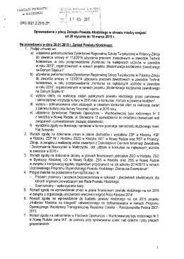 Sprawozdanie z pracy Zarządu Powiatu Kłodzkiego w okresie