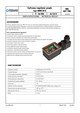WK 427 790 Cyfrowy regulator prądu typ 20RC10 E