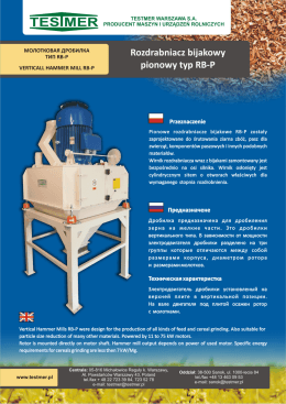 rozdrabniacz bijakowy pionowy typ RB-P str.1