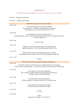 Program konferencji - Uniwersytet w Białymstoku