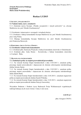 Rozkaz L3/2015 - ZHP Hufiec Ziemi Wodzisławskiej