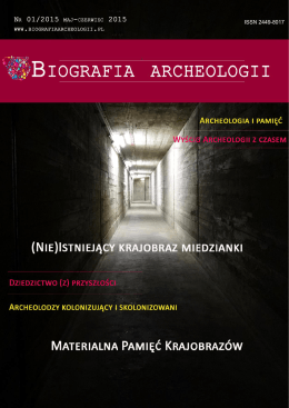 BIOGRAFIA ARCHEOLOGII nr 1/2015
