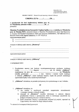 Wariant B (węzeł cieplny stanowiący własność Odbiorcy ciepła)