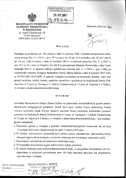 Decyzja RDOŚ - plik PDF 275 KB