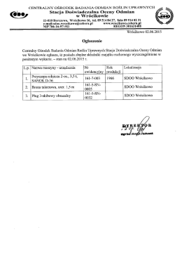 Stacja Doświadczalna Oceny Odmian - SDOO Wr&oacute;cikowo