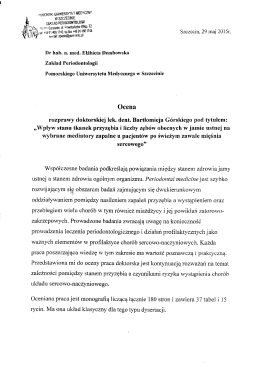 B.G&oacute;rski - rec. dr hab. Elżbiety Dembowskiej