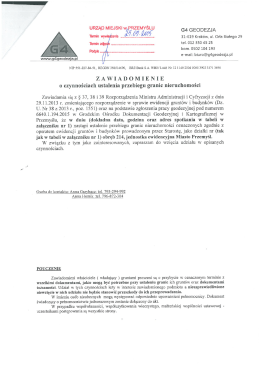 Zawiadomienie G4 GEODEZJA