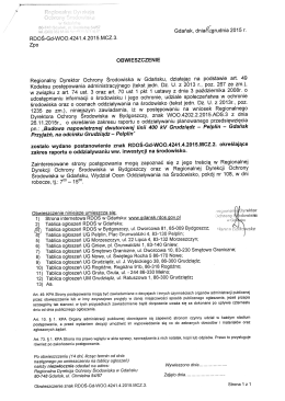 Gdańsk, dniazjćogrudnia 2015 r. RDOŚ