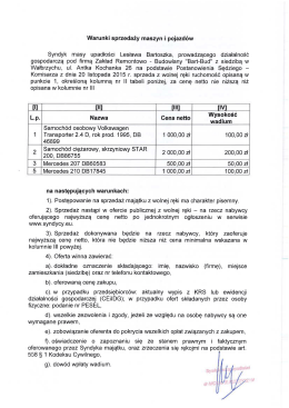2015_W_225 – syndycy.eu – Warunki sprzedaży pojazdów i maszyn