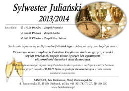 Sylwester Juliański 2013/2014