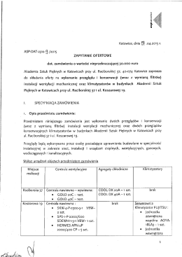 Zapytanie ofertowe na wykonanie przeglądu i