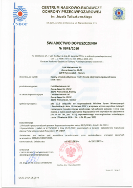 Swiadectwo dopuszczenia RT 45, RT45-LT