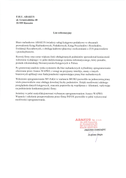 FHU ABAKUS ul. Grunwaldzka 40 35-959 Rzesz&oacute;w