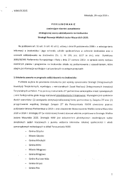 Podsumowanie zawierające r&oacute;wnież uzasadnienie strategicznej