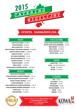 Page 1 ? @ ŚlEDZ W OLEJU LNIANYM 9ZŁ/PORCIA ŚLEDZ PO