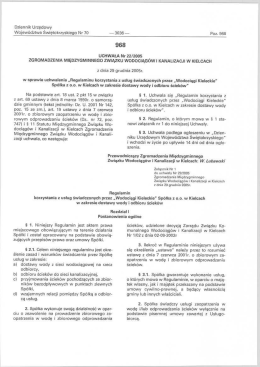 REGULAMIN korzystania z usług świadczonych przez "Wodociągi