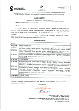 zaproszenie - Wojewódzki Urząd Pracy w Katowicach