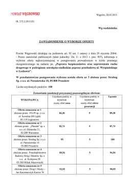 POWIAT WĘGROWSKI Węgrów, 20.03.2015 IR. 272.2.2015.EU