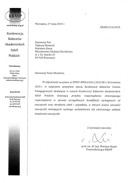 odpowiedź-projekt rozporządzenia MEN zmieniającego