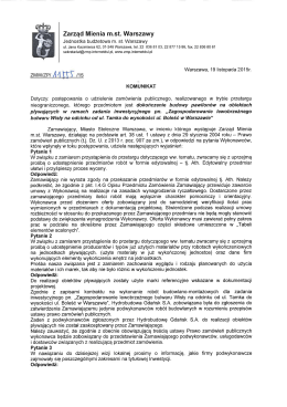 Komunikat 1 - Zarząd Mienia m.st. Warszawy
