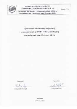 2. Opracowanie dokumentacji projektowej i wykonanie instalacji