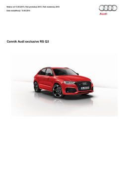 Cennik Audi exclusive RS Q3