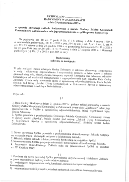 UCHWAŁA Nr .................... RADY GMINY W