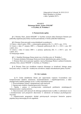 1 Załącznik do Uchwały Nr XVI/133/15 Rady Miejskiej w Gryfinie z