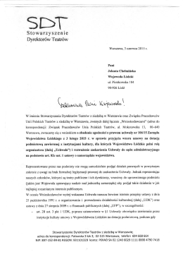 Treść pisma