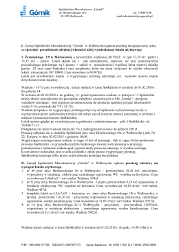 Plik PDF - Spółdzielnia Mieszkaniowa GÓRNIK