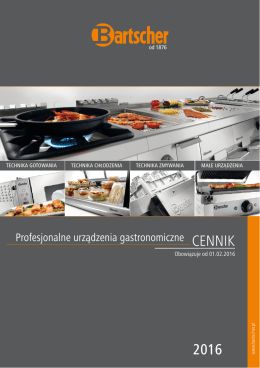 Profesjonalne urządzenia gastronomiczne CENNIK