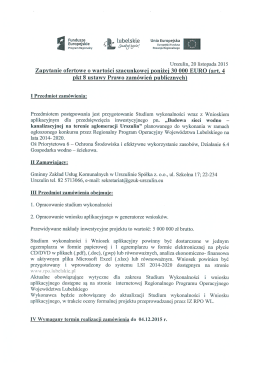 Zapytanie ofertowe - Gminny Zakład Usług Komunalnych Sp. z oo