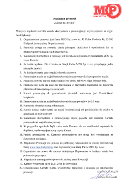 Regulamin promocji