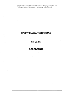 ST .05 Ogrodzenia