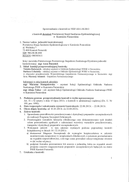 11&deg; - Powiatowa Stacja Sanitarno-Epidemiologiczna w Kamieniu