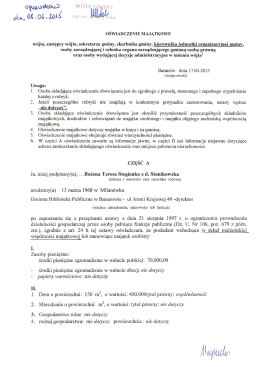 Oświadczenie majątkowe