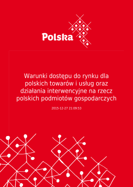 Warunki dostępu do rynku dla polskich towarów i usług oraz