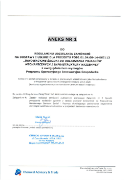 ANEKS NR 1 - Chemical Advisory and Trade