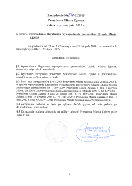 wprowadzenia Regulaminu wynagradzania