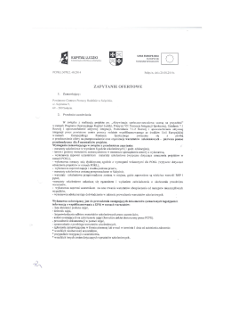 Zapytanie ofertowe - warsztaty szkoleniowe
