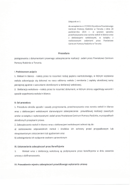 Załącznik nr 1 do Zarządzenia Nr 17 2015