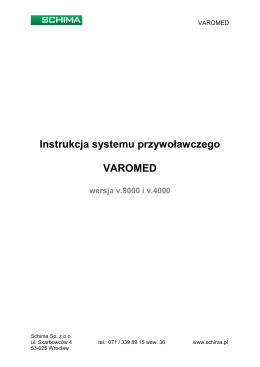 Instrukcja VAROMED V.8000 i V.4000