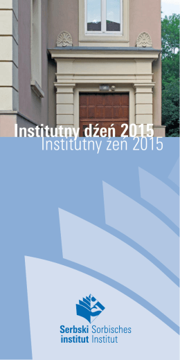 Institutny dźeń 2015 Institutny źeń 2015