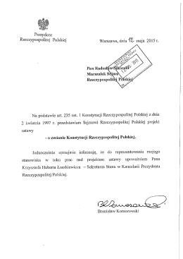 Projekt ustawy o zmianie Konstytucji RP