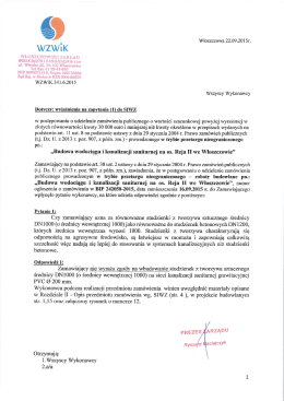 Wyjaśnienia na zapytania (1)