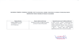 ogłoszenie wynik&oacute;w otwartego konkursu ofert na realizację zadania